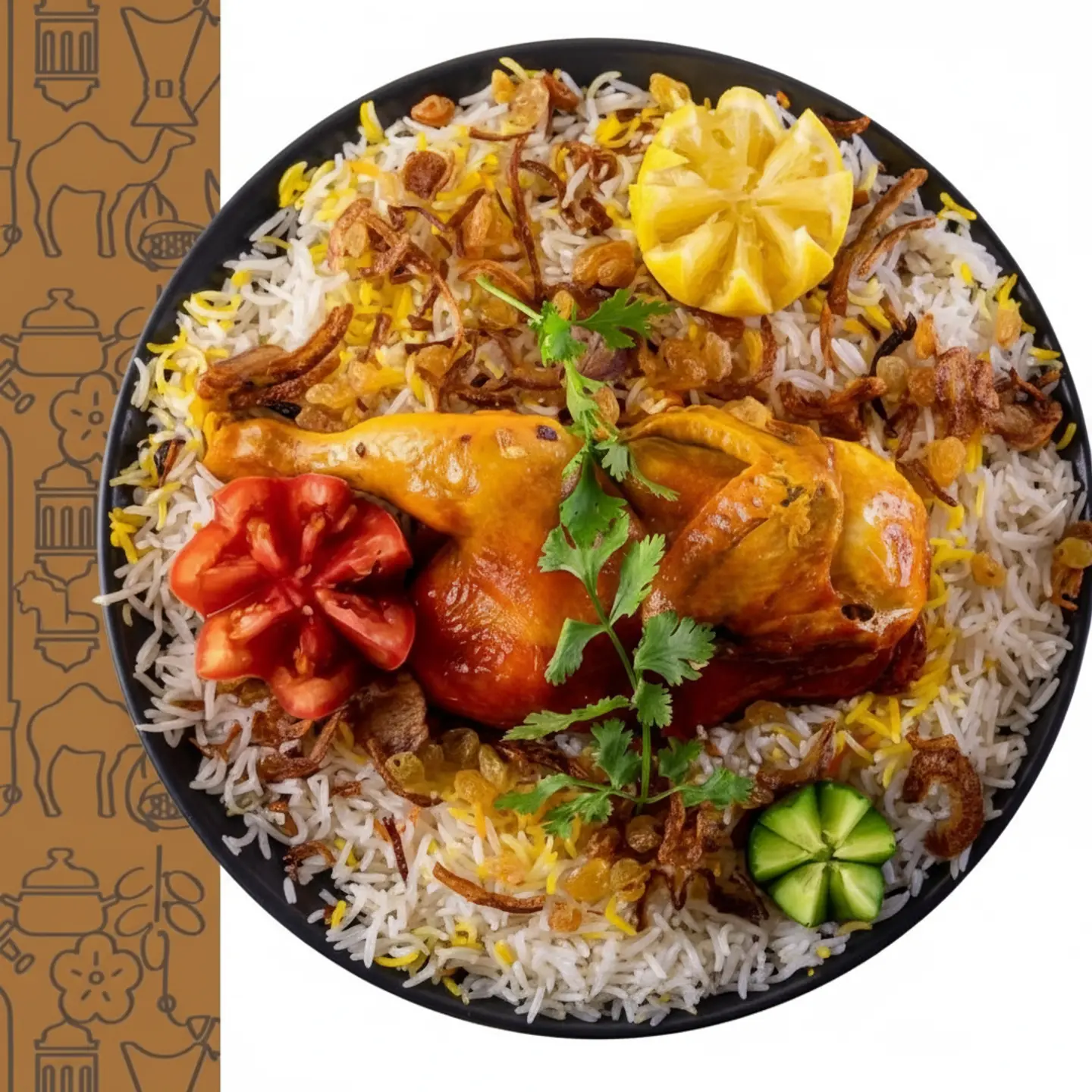Half A Chicken Mandi - Mandi Rice
