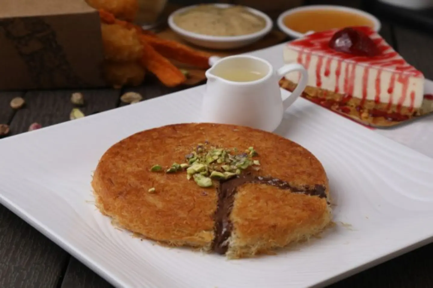 Kunafah With Nutella - Heart