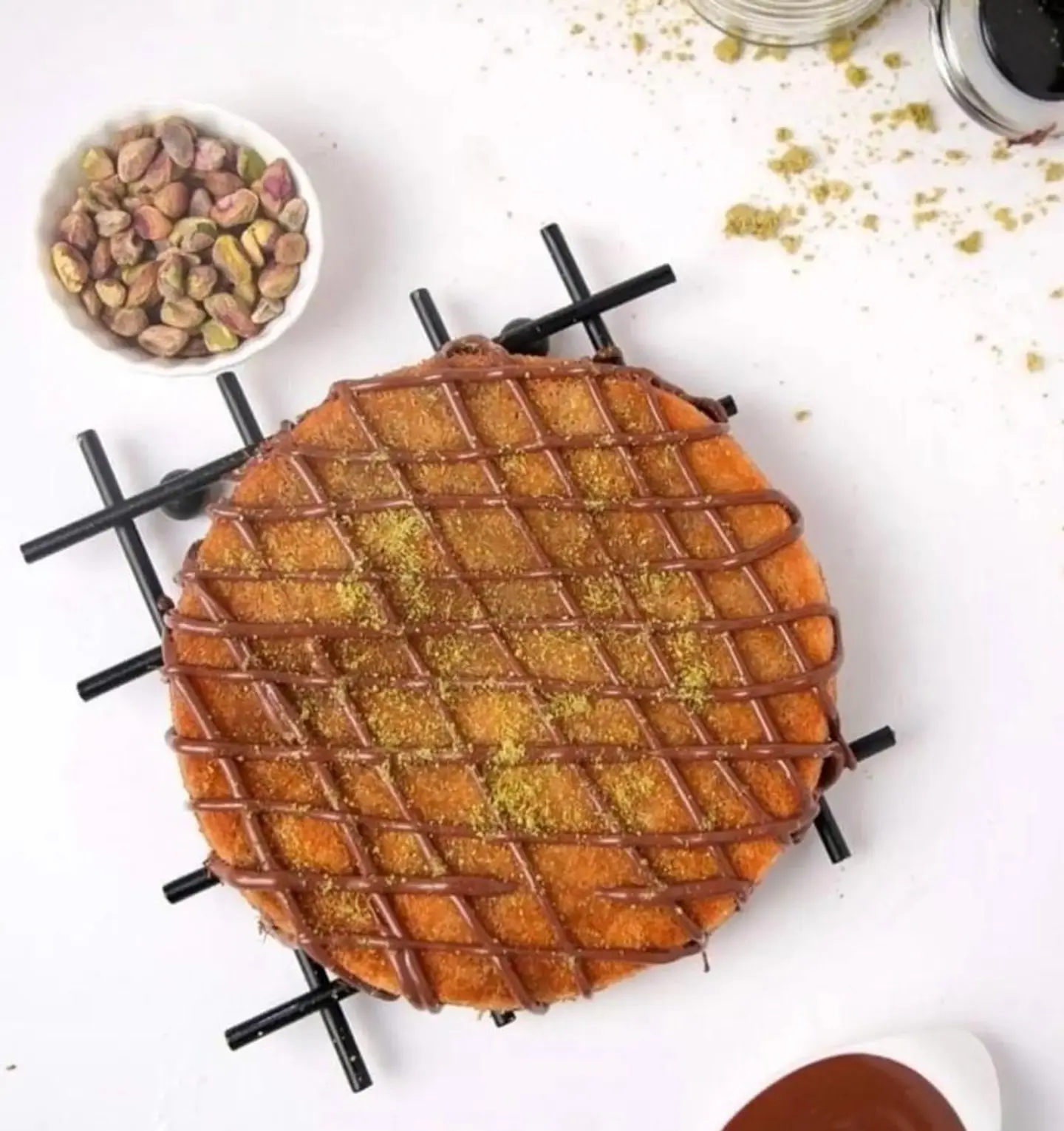 Nutella Kunafa With Nuts - One Person