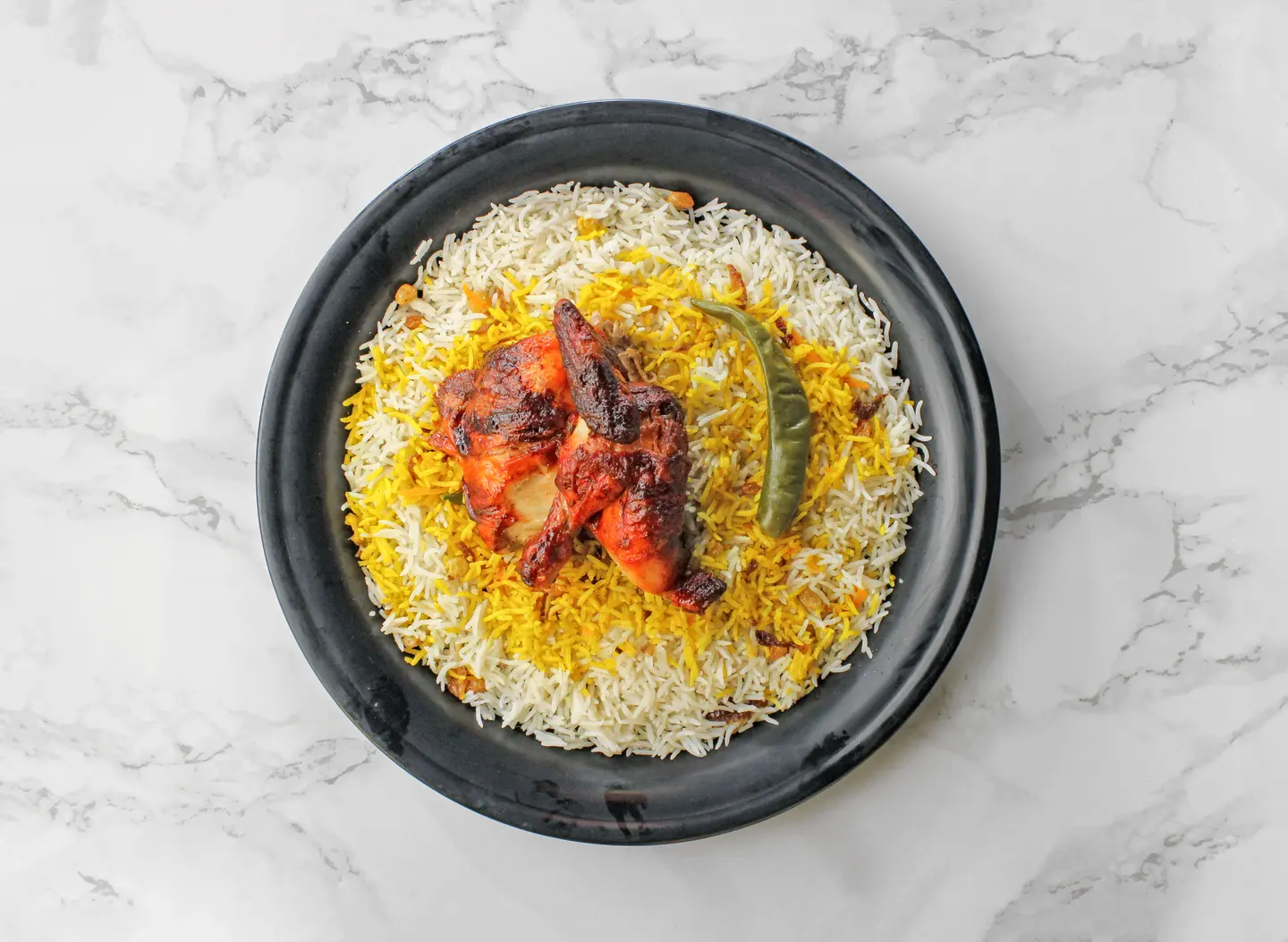 Grilled Chicken With Shabi Rice Mathloutha - Half Chicken