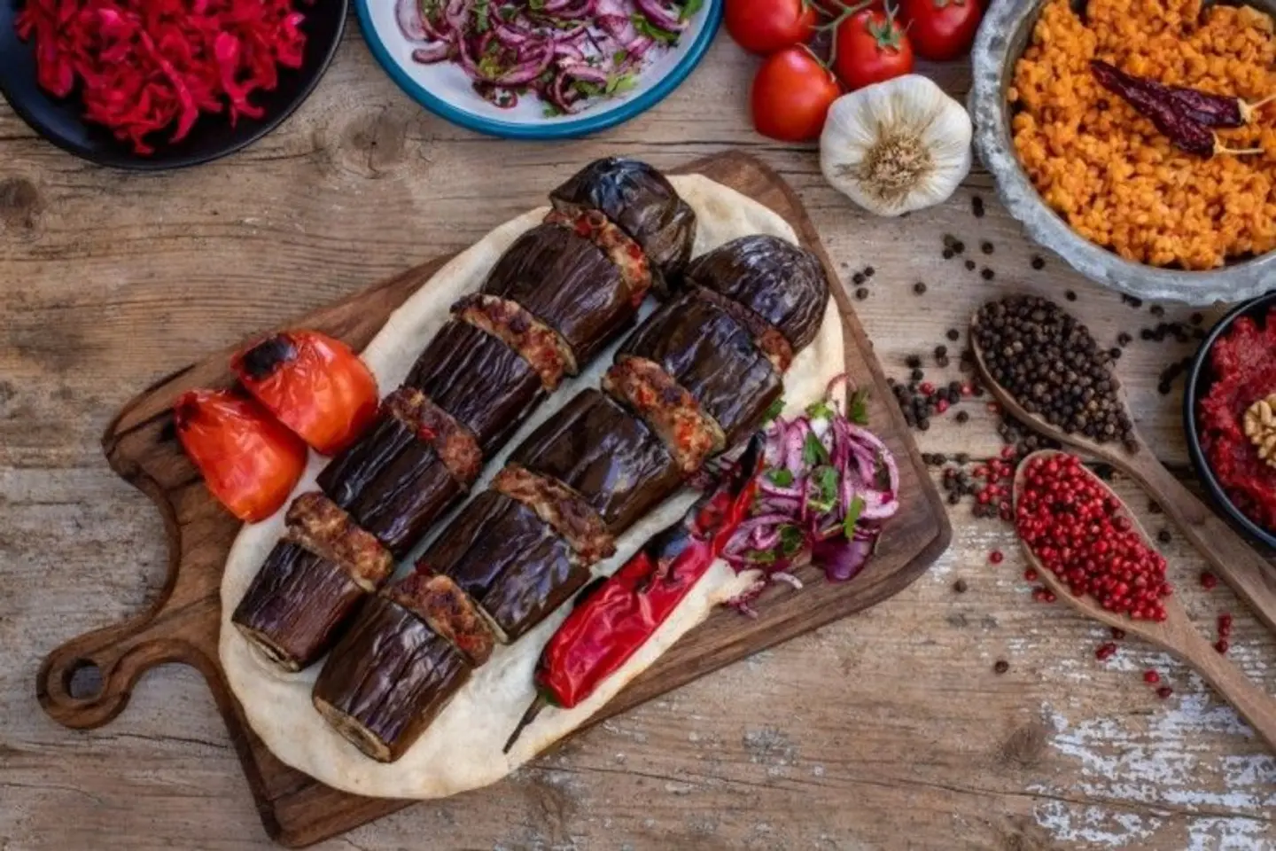 Eggplant Kebab - For One Person