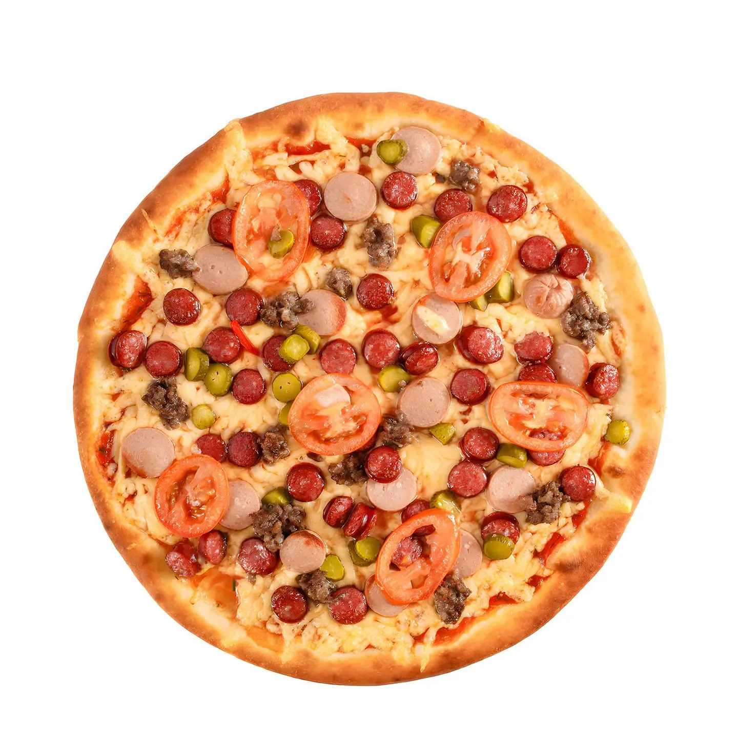 Pastrami, Sausage, And Kiri Cheese Pizza - Medium