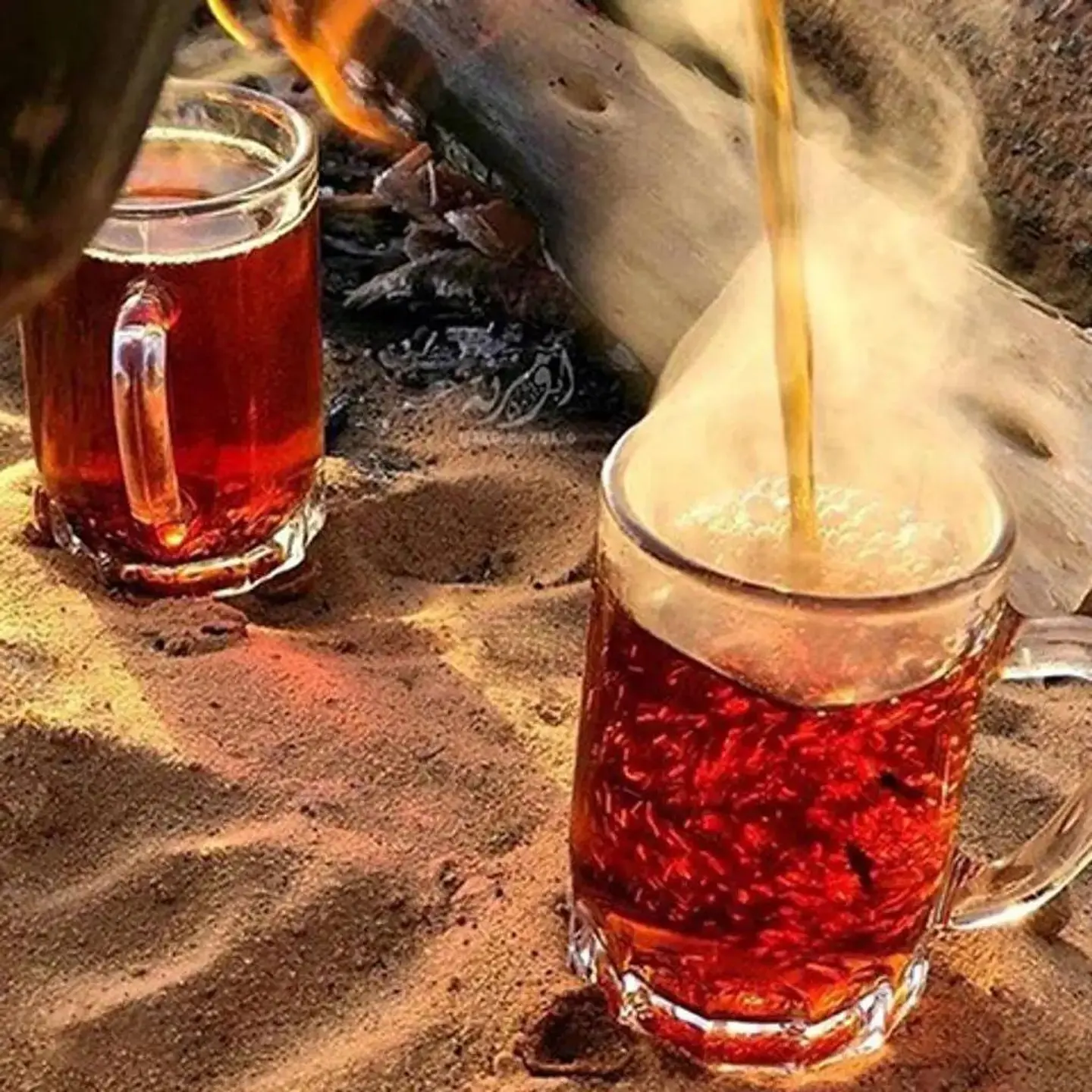Tea On Coal - Glass Cup