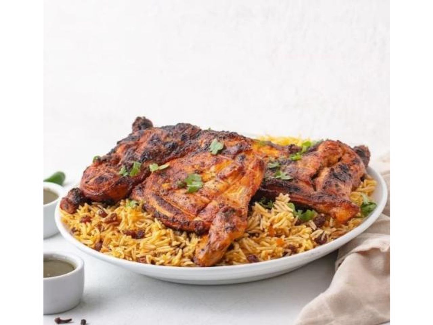 Charcoal Chicken With Rice - Quarter Of A Chicken