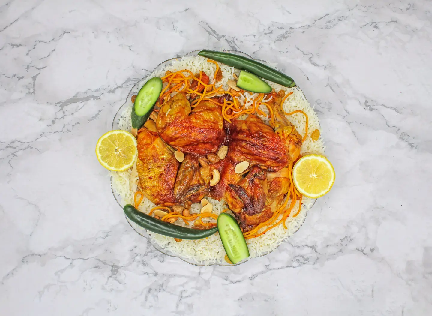 Grilled Chicken With Rice - Half A Chicken