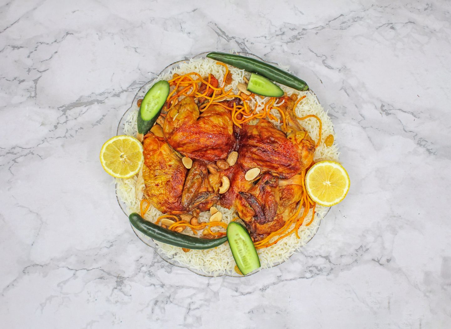 Grilled Chicken With Rice - Half A Chicken