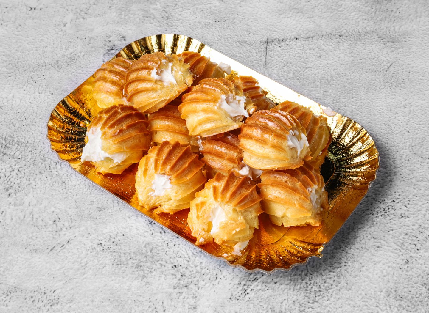 Grilled Tulumba With Cream - Half A Kilo