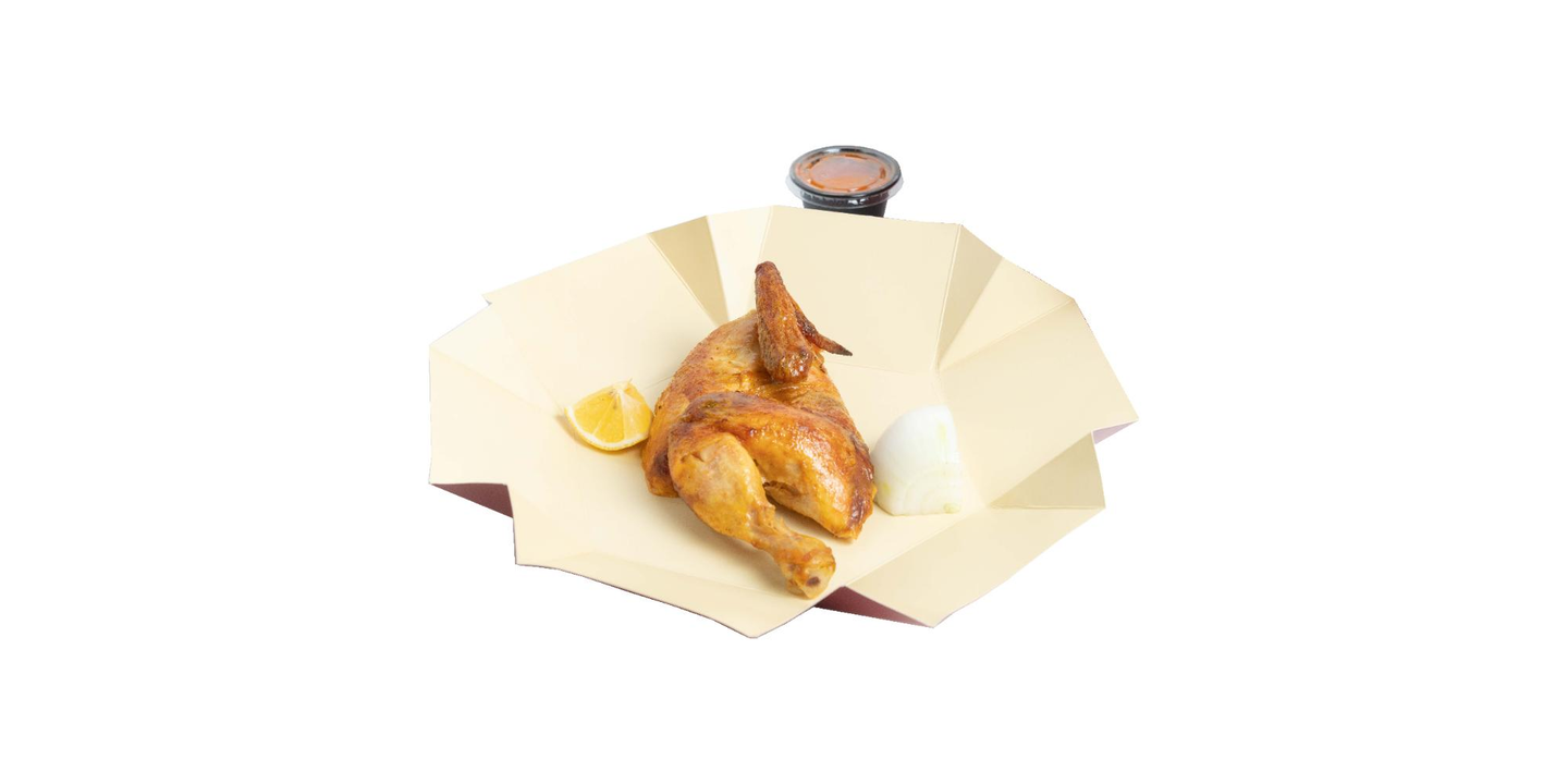 دجاج فرن محمر دون ارز - حبة دجاج كاملة