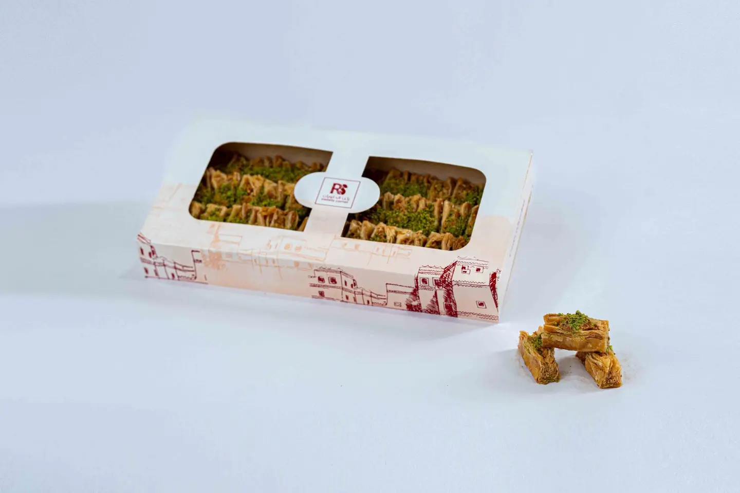 Rose Baklava With Pistachios - 1/2 Kg