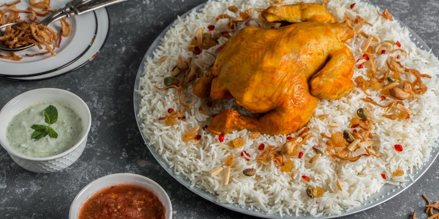 دجاج مندي - نصف حبة مع الرز