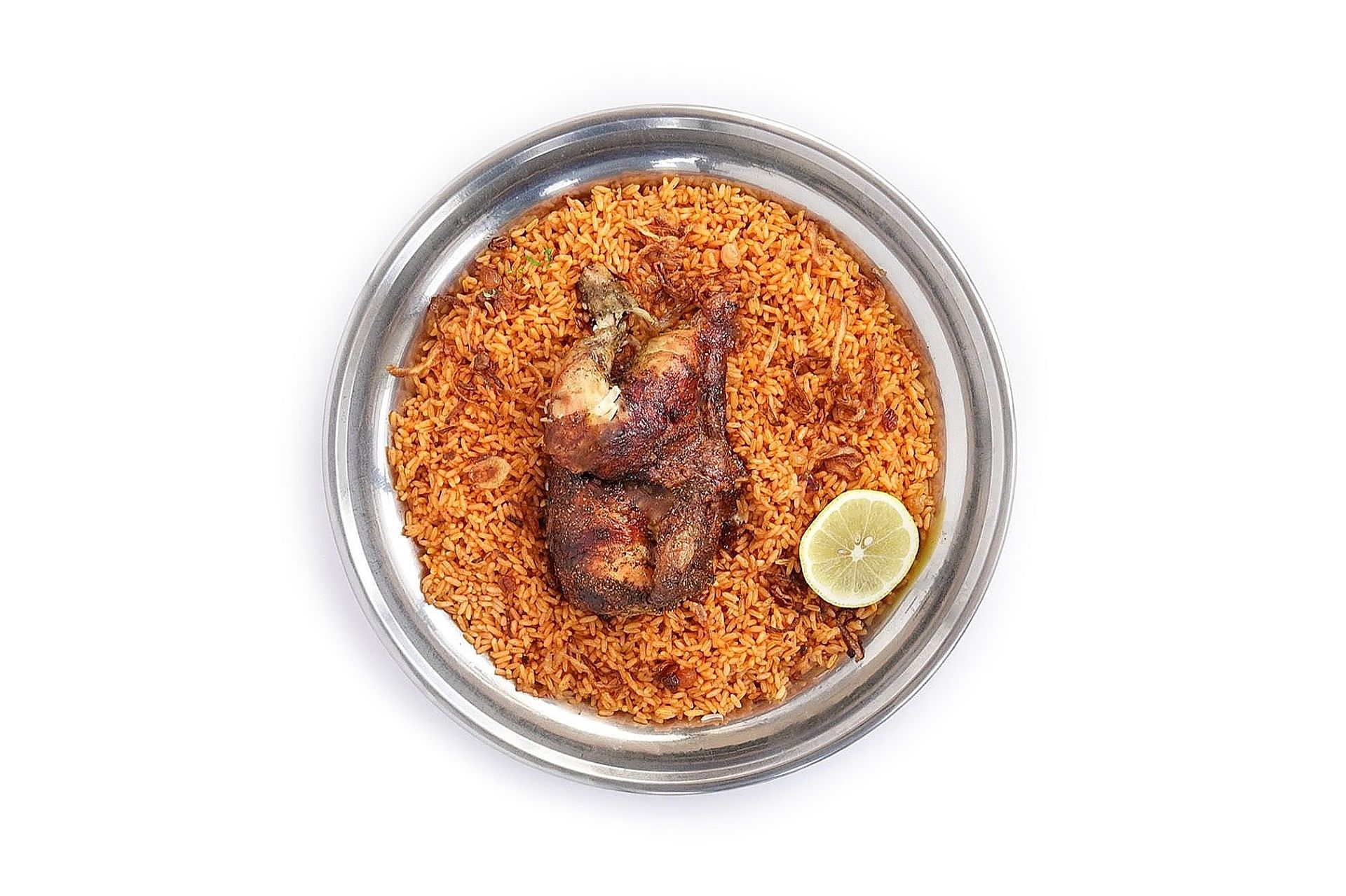 دجاج شواية مع رز احمر - ربع شاوايا مع الأرز الأحمر