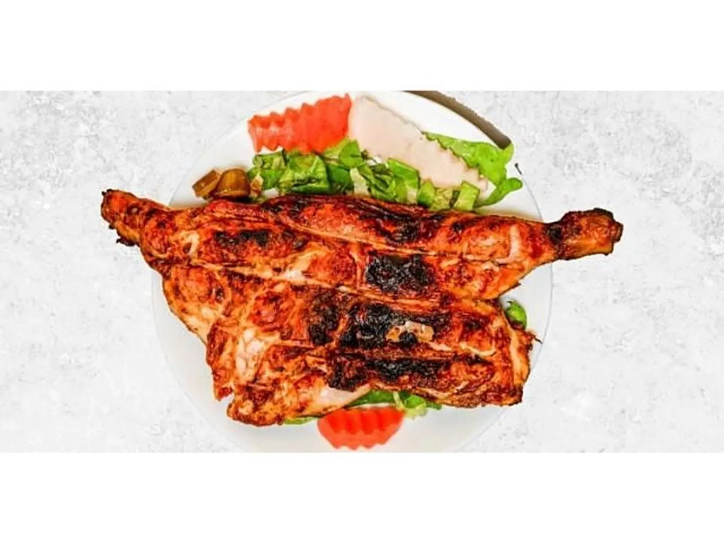 دجاج فحم ساده - نص حبة دجاج