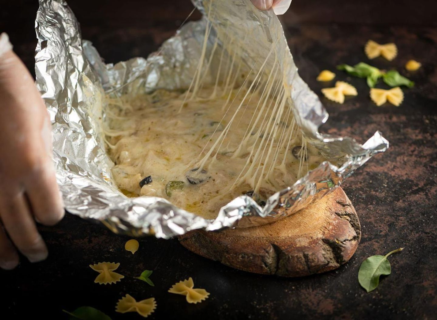 Pasta In Tin With White Sauce - Plain