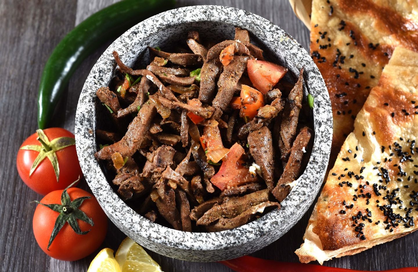 كبدة - لحم بالجبن