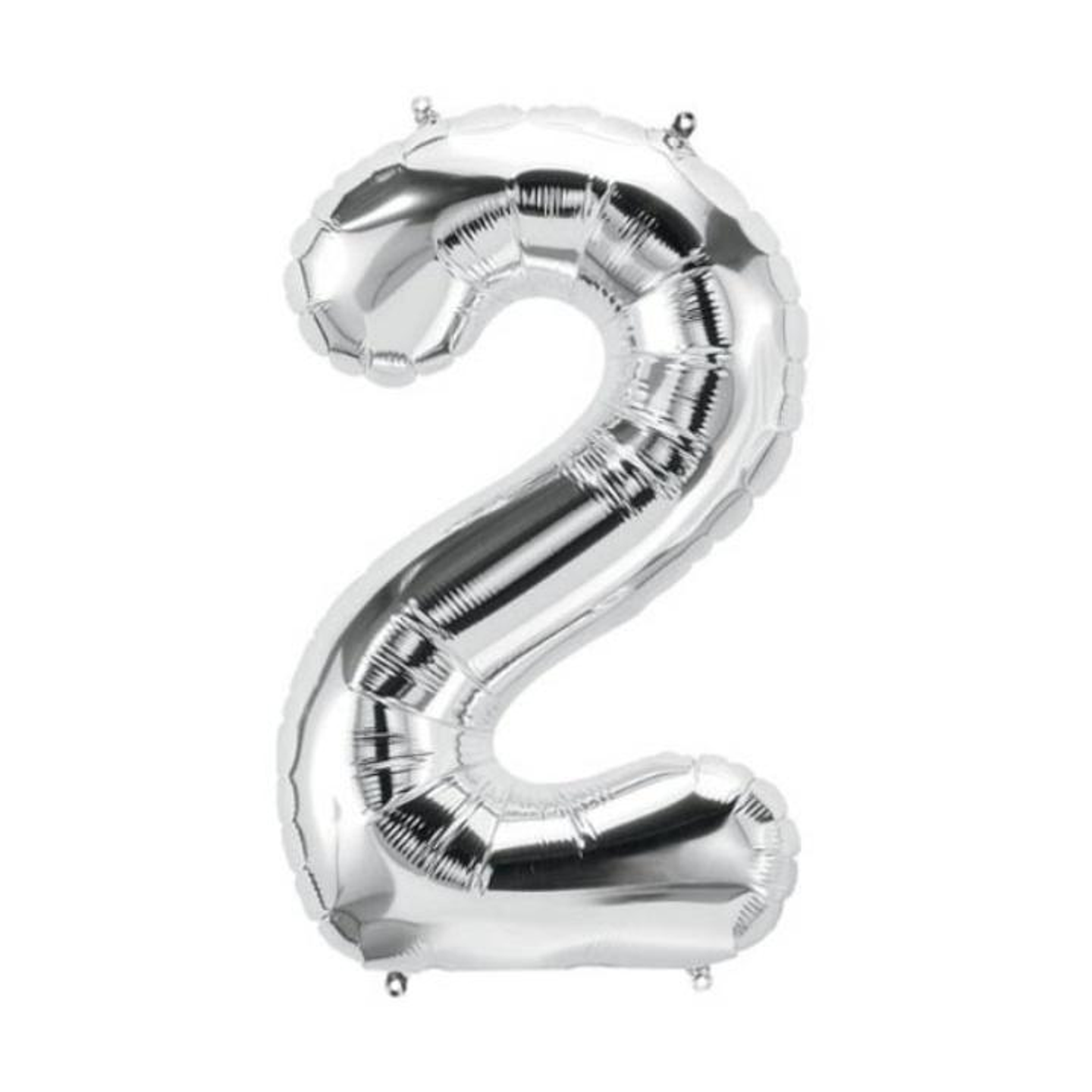 بالون بالرقم 2 - فضي