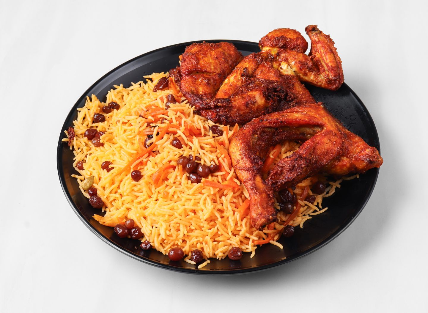 دجاج مقلي مع الأرز - نص حبة دجاج