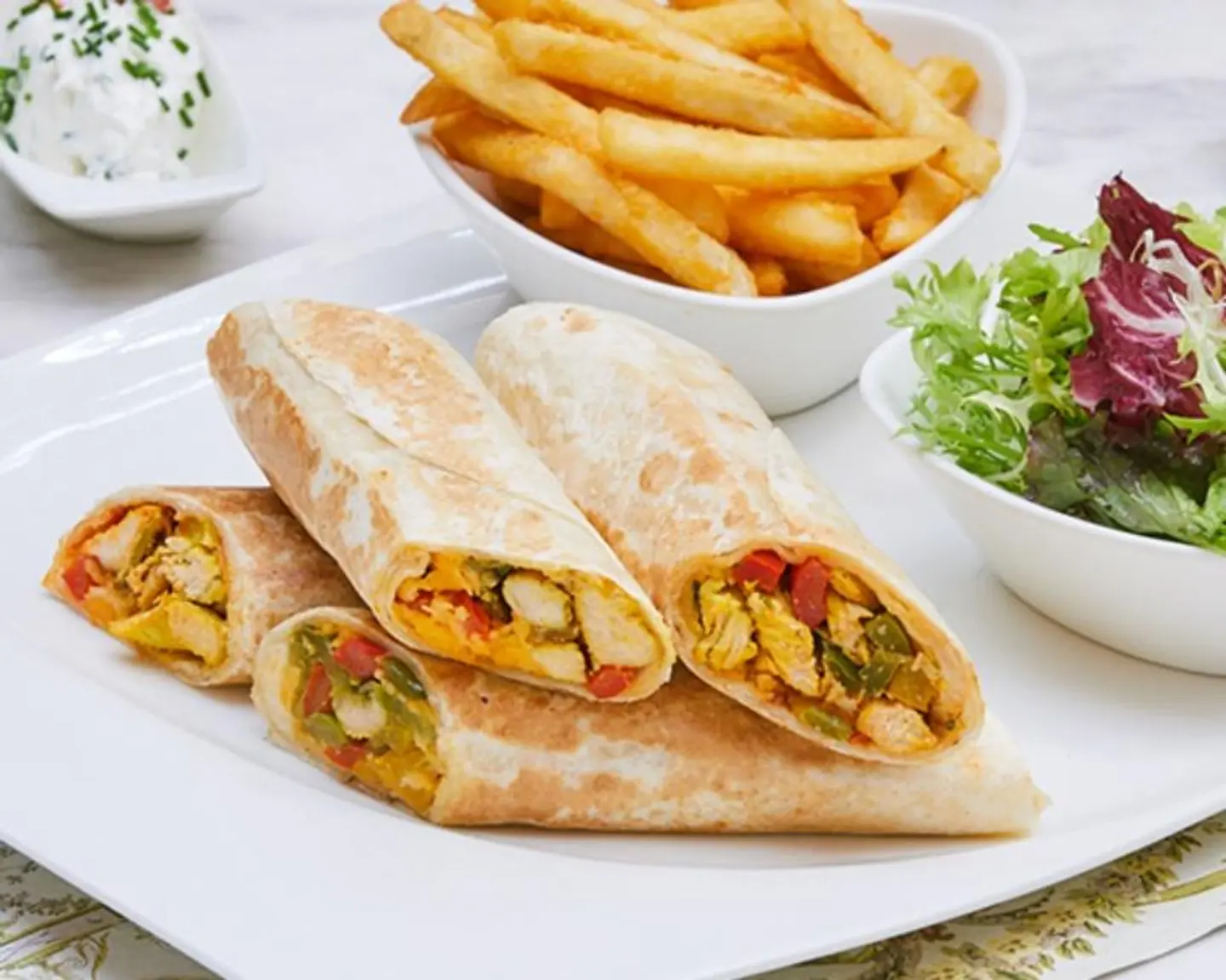 Shish Tawuok Tortilla - Single Meal With Cheese