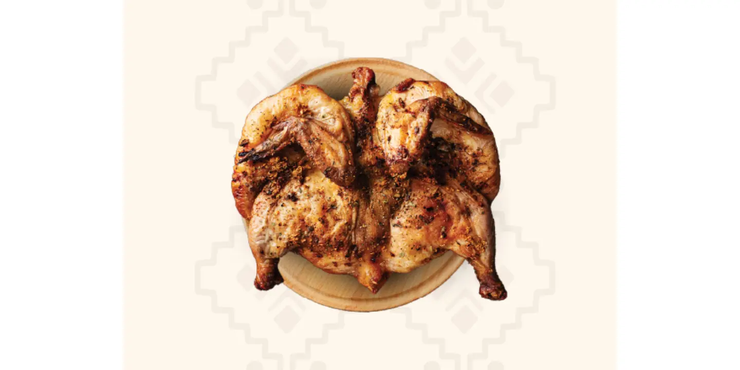 دجاج على الفحم سادة - نص دجاجة