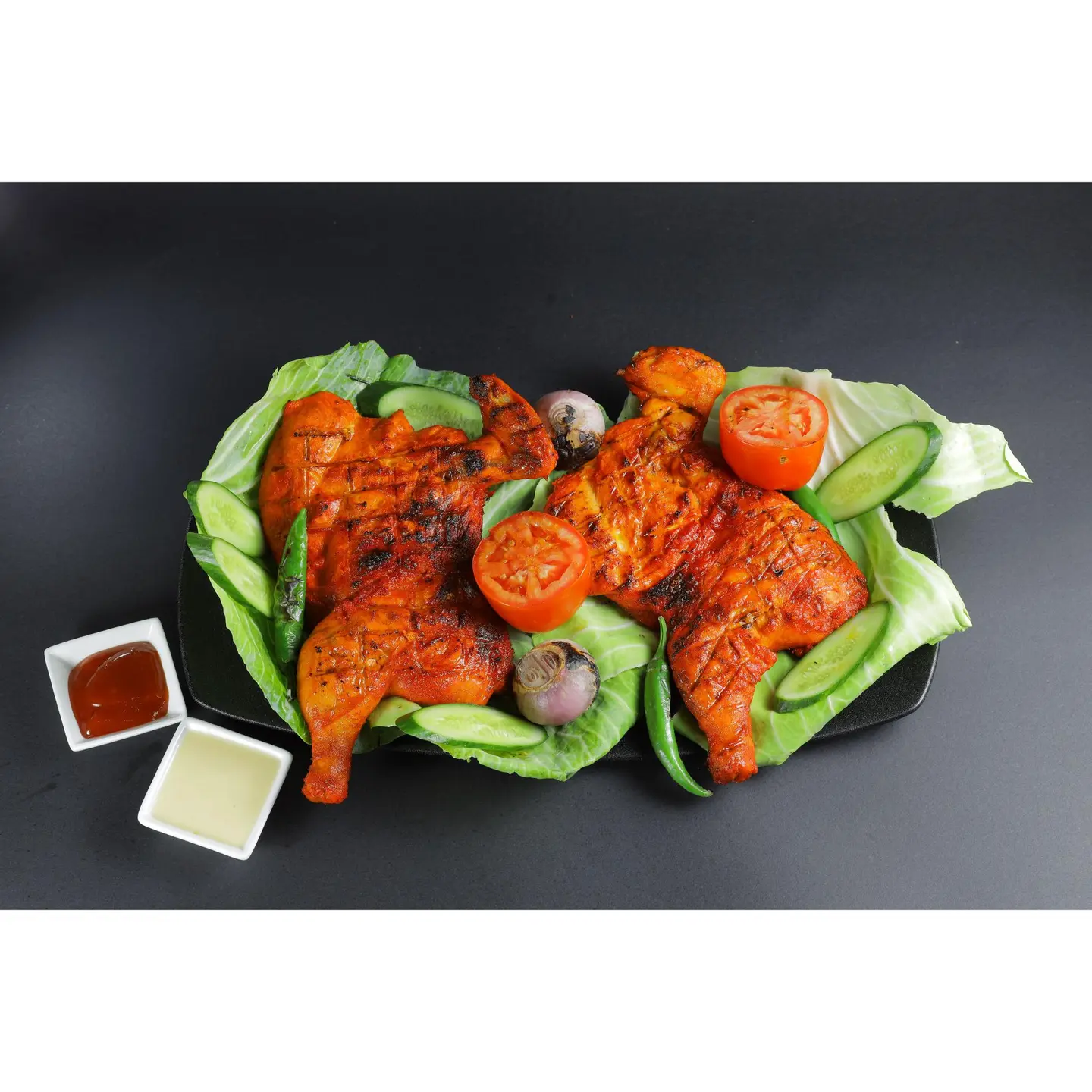 دجاج مشوي على الفحم - نصف دجاجة