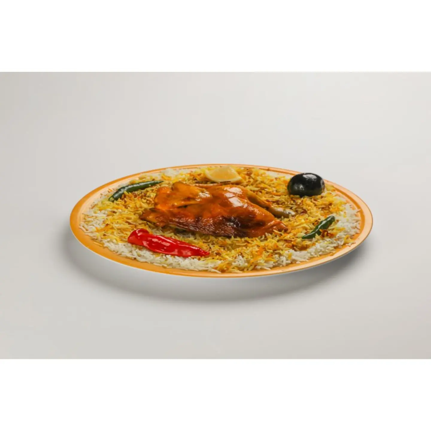 دجاج مندي مع رز بيشاور - نص حبة دجاج