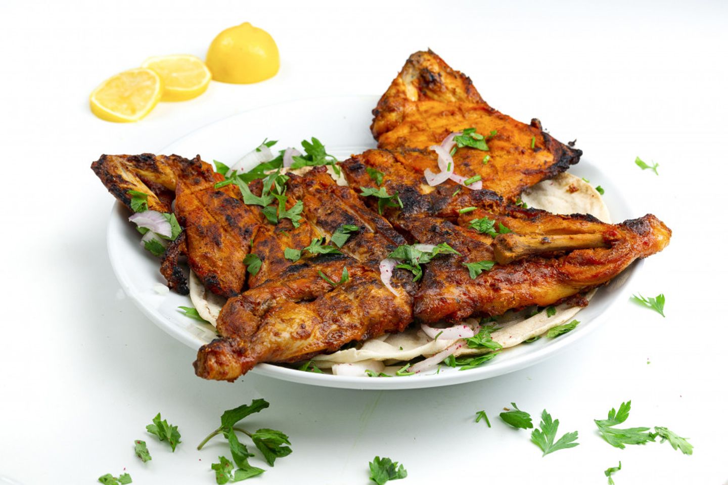 Chicken On Coal - Half Chicken On Charcoal Without Rice