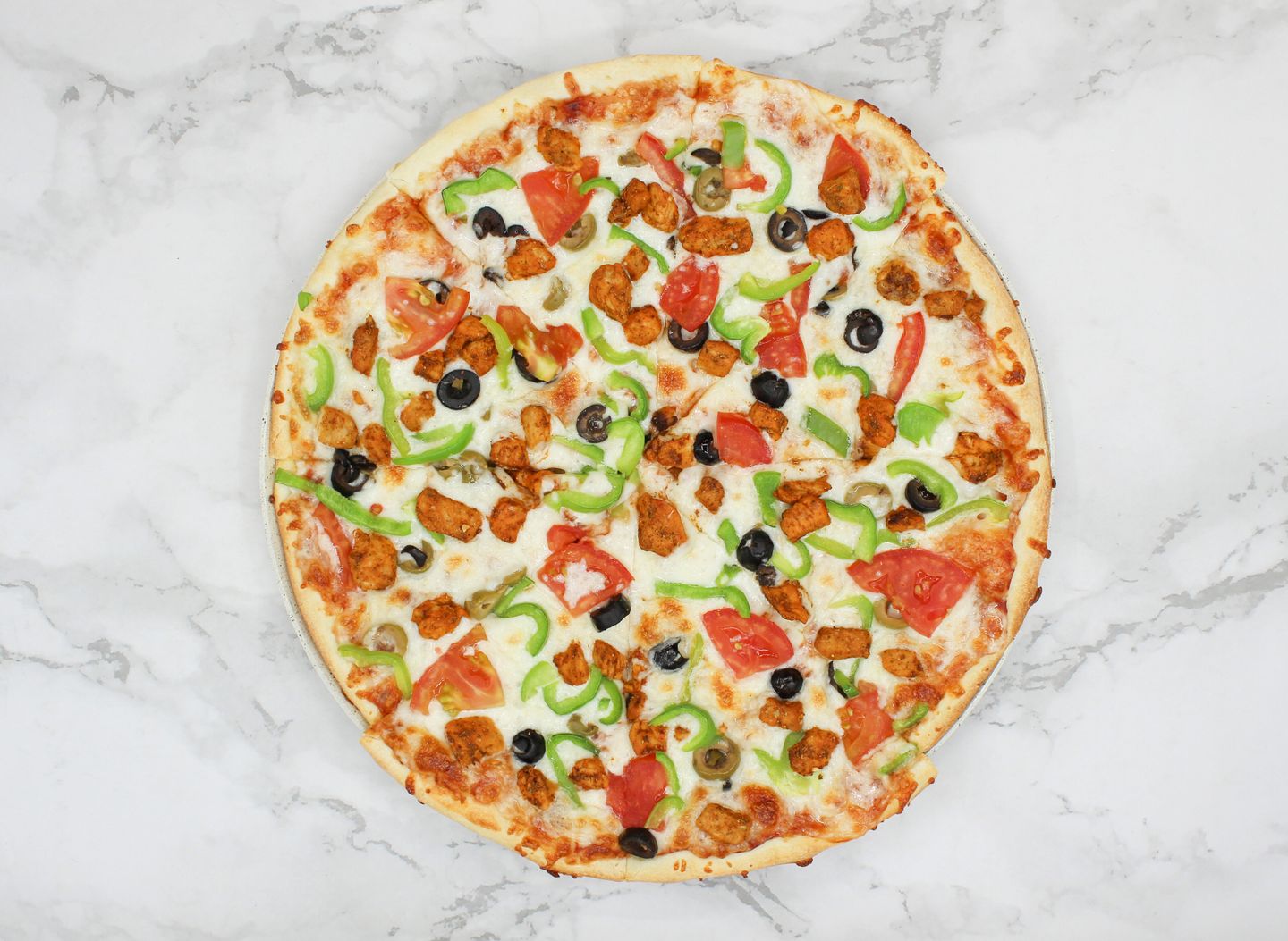 Chicken Pieces Pizza With Vegetables - Small