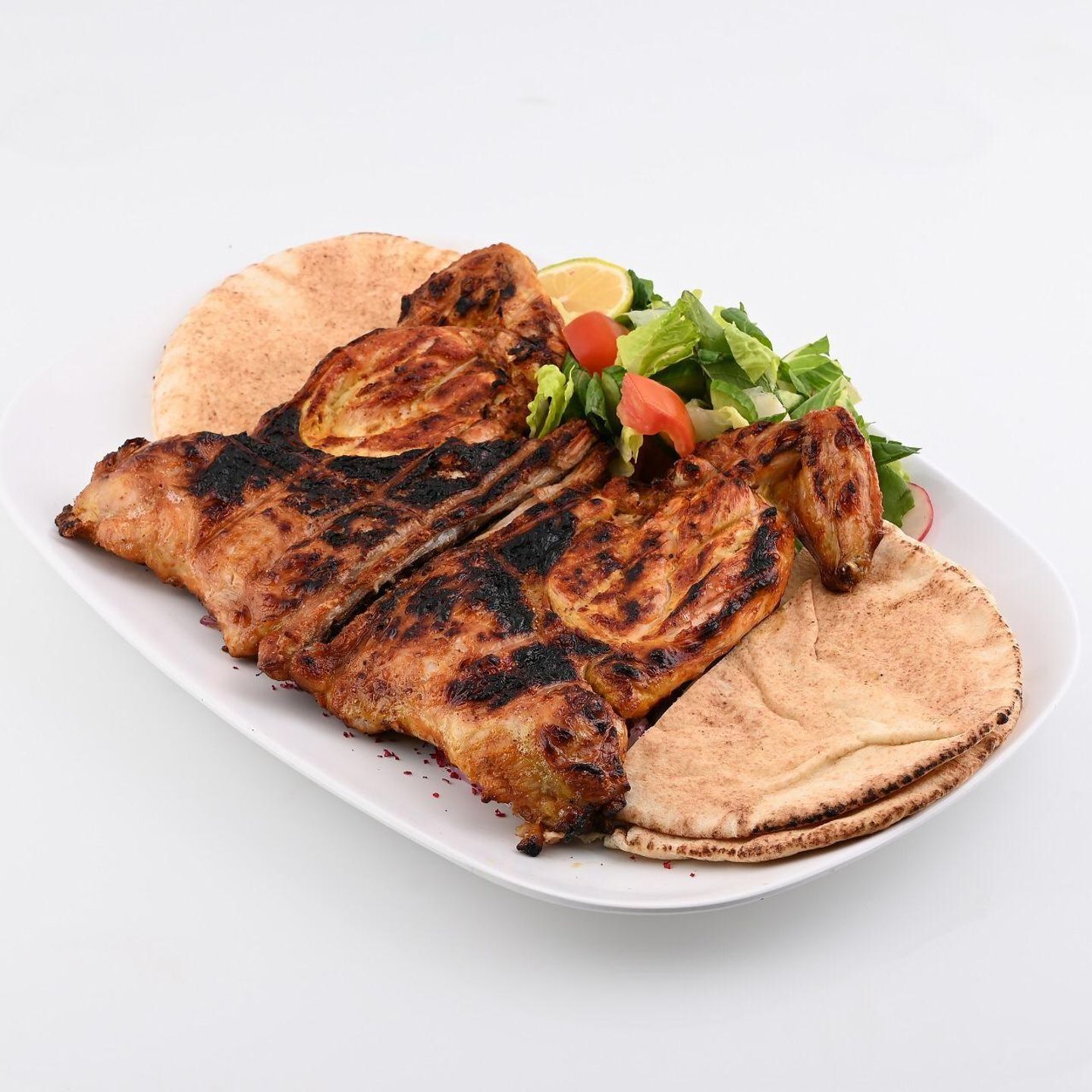 دجاج على الفحم سادة - نص دجاجة ساده بدون رز
