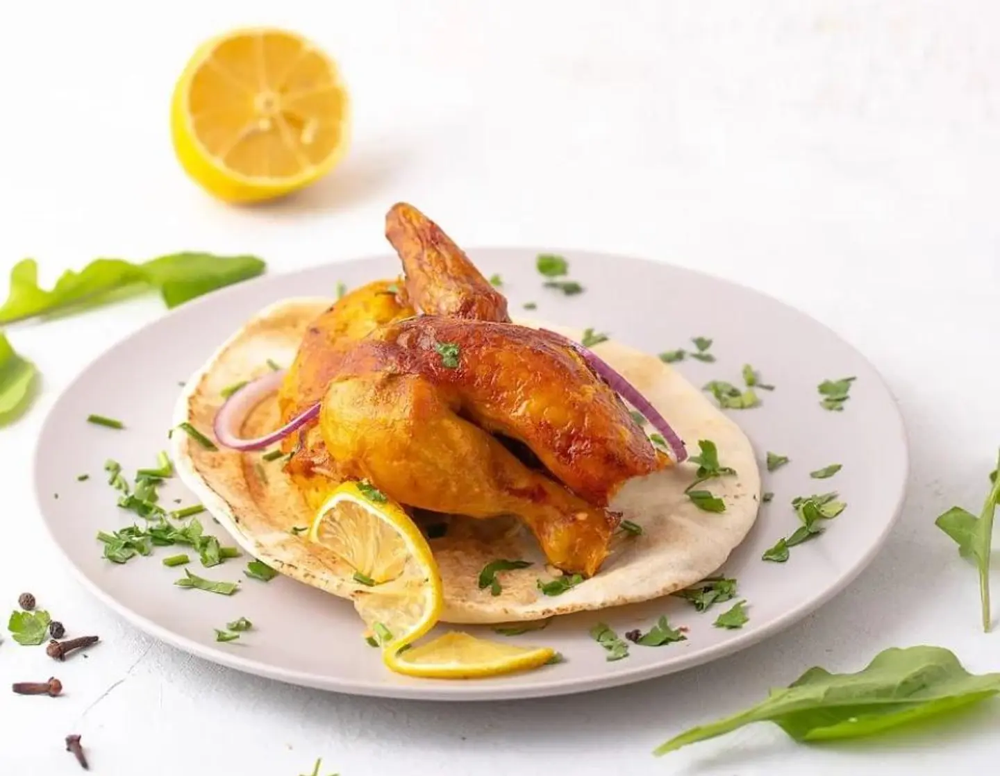 شواية سادة - نص حبة دجاج