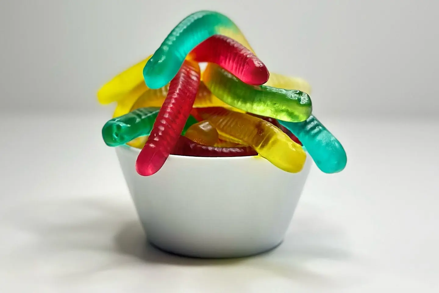 Colored Worm Jelly With Mixed Fruits - 250g