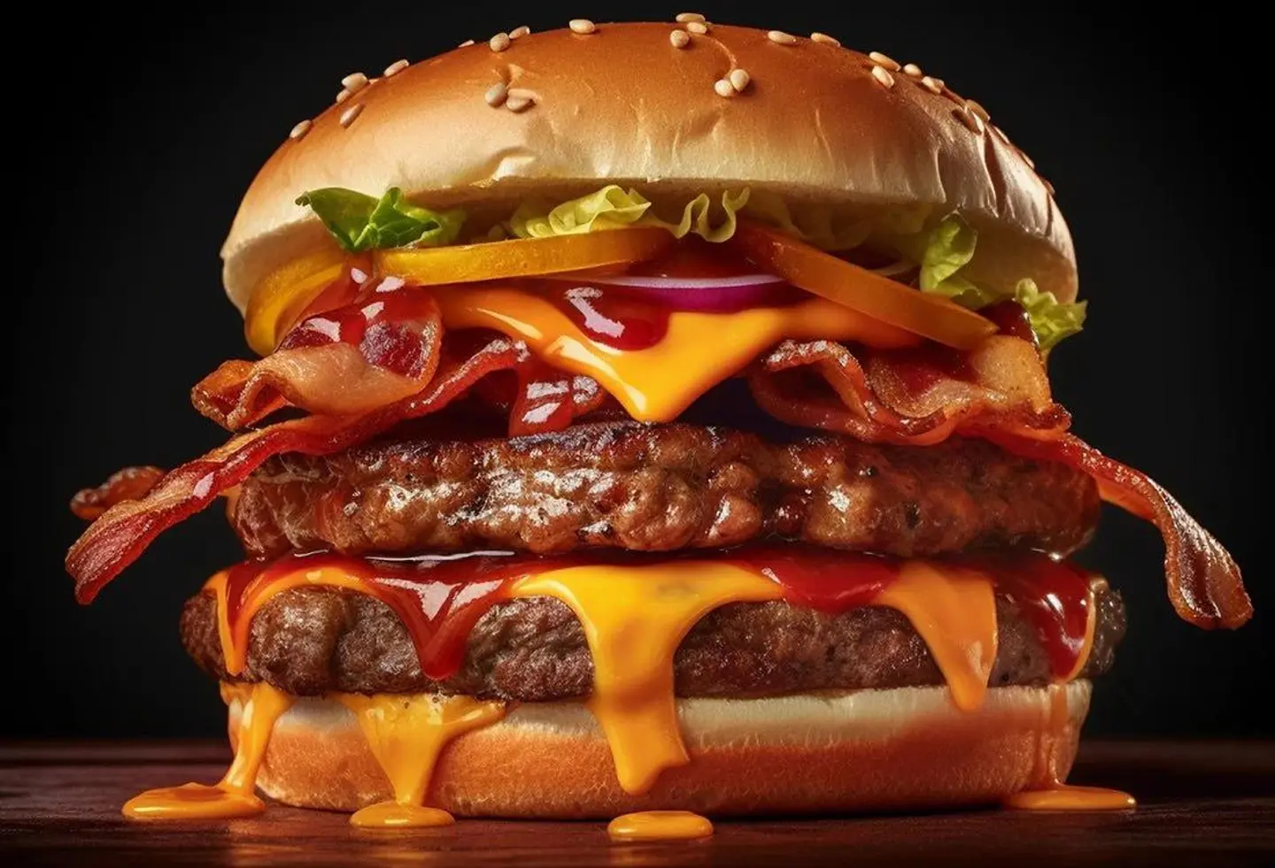 برجر دبل لحم مشوي مكرمل جبن - عادي