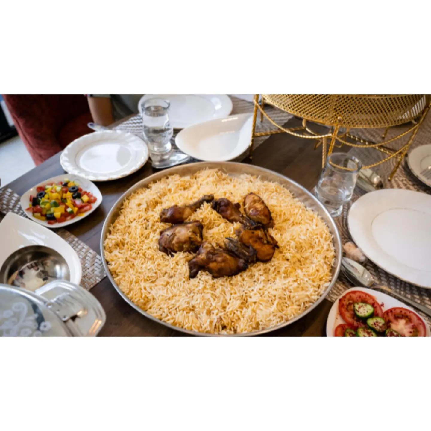 دجاج كبسة القصيم - دجاج كبسة القصيم-نصف حبة