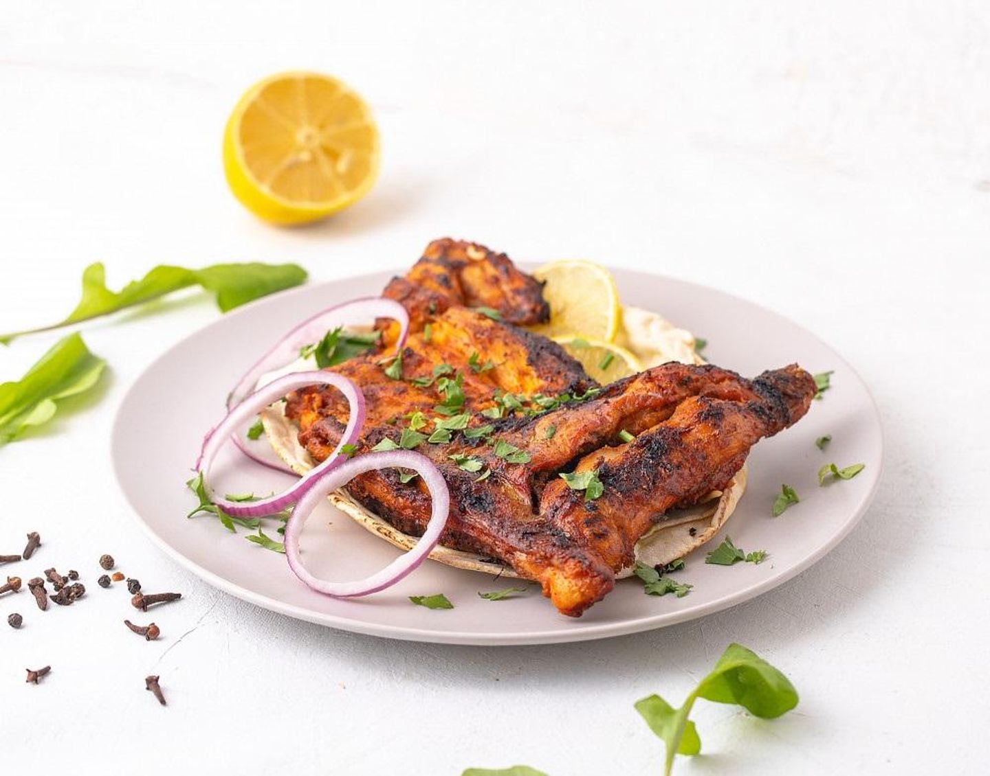 دجاج على الفحم - نص حبة دجاج