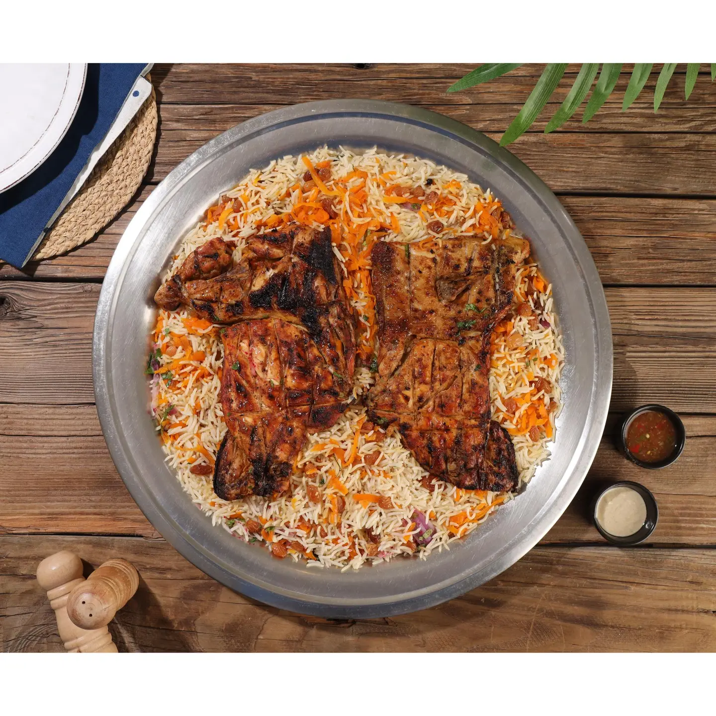 Charcoal Chicken With White Rice - Half Chicken