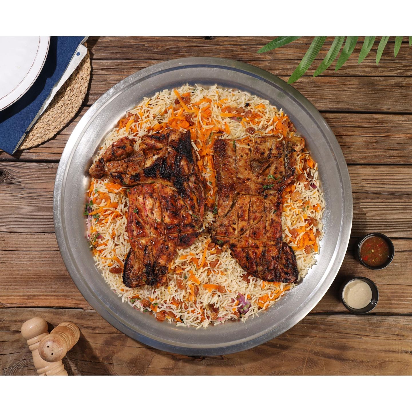 Charcoal Chicken With White Rice - Half Chicken