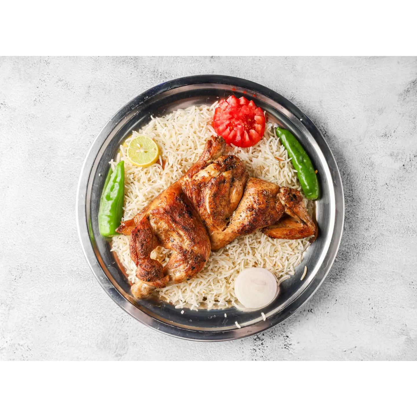 دجا ج مظبي مع الأرز - نص حبة
