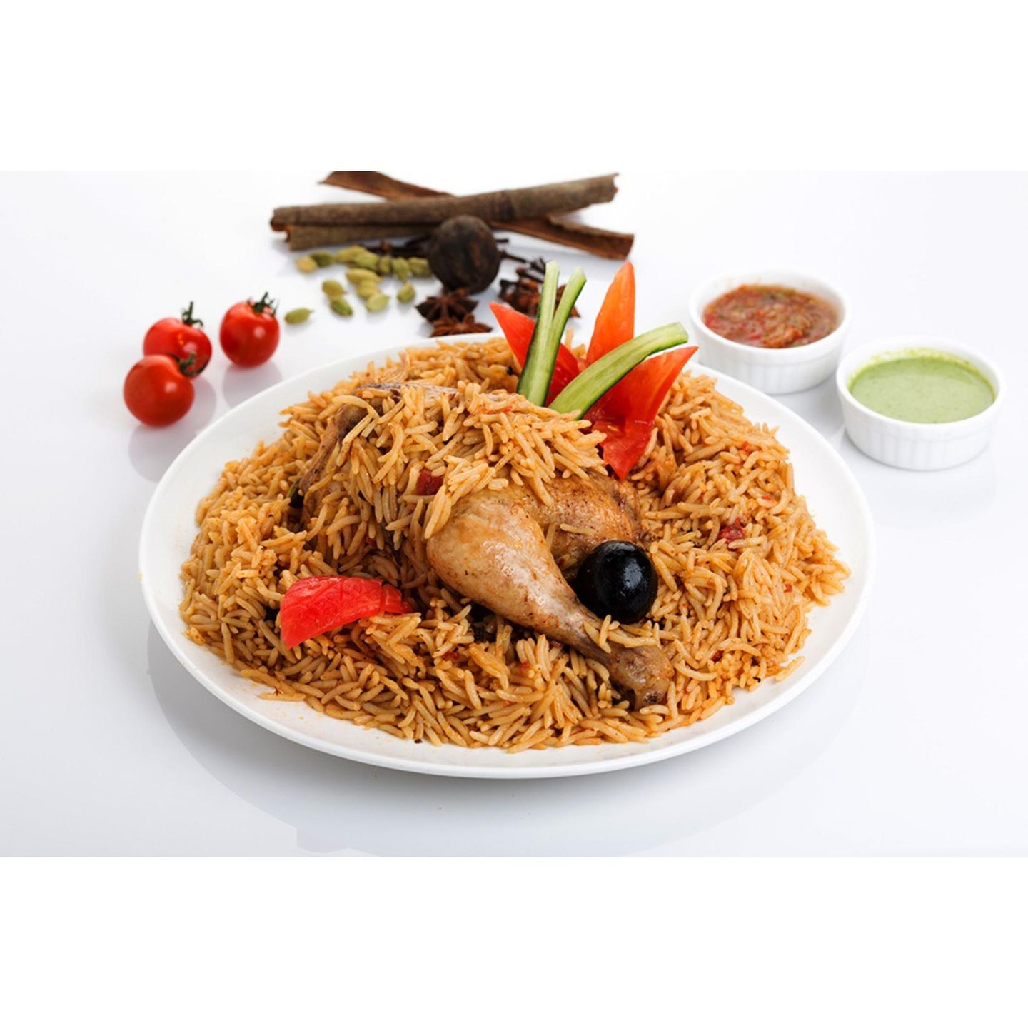 دجاج مضغوط مع الأرز - نص حبة دجاج