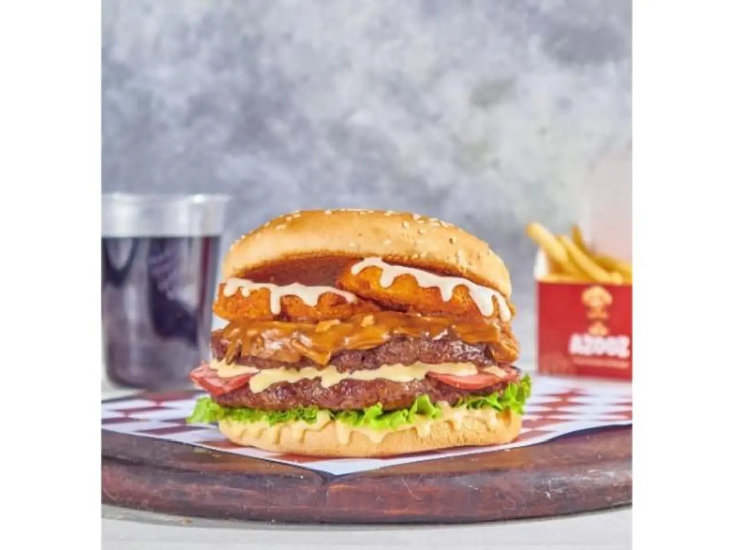 Beef Burger With Caramelized Mushrooms - Single