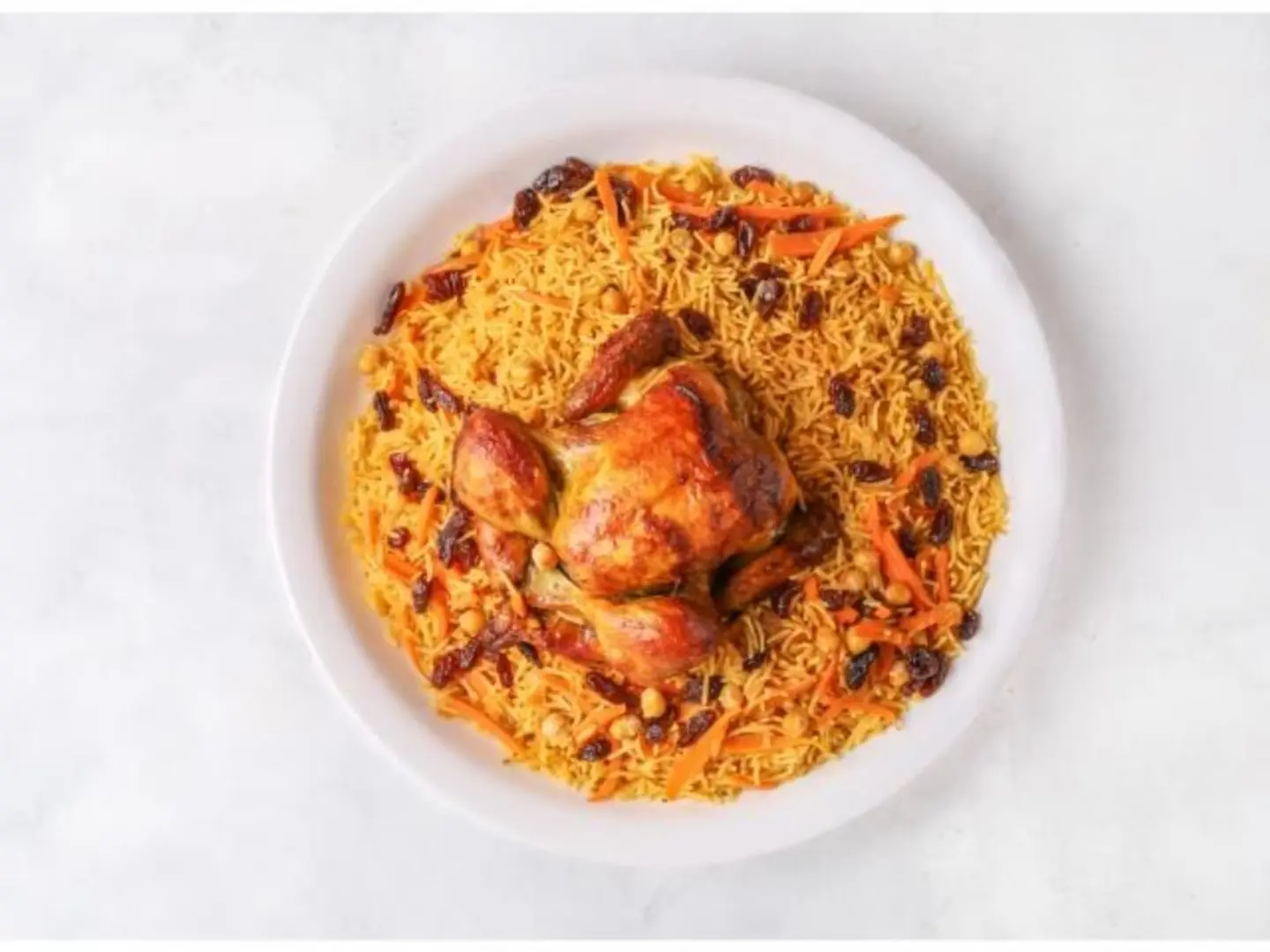 دجاج شواية مع الارز - ربع دجاجة