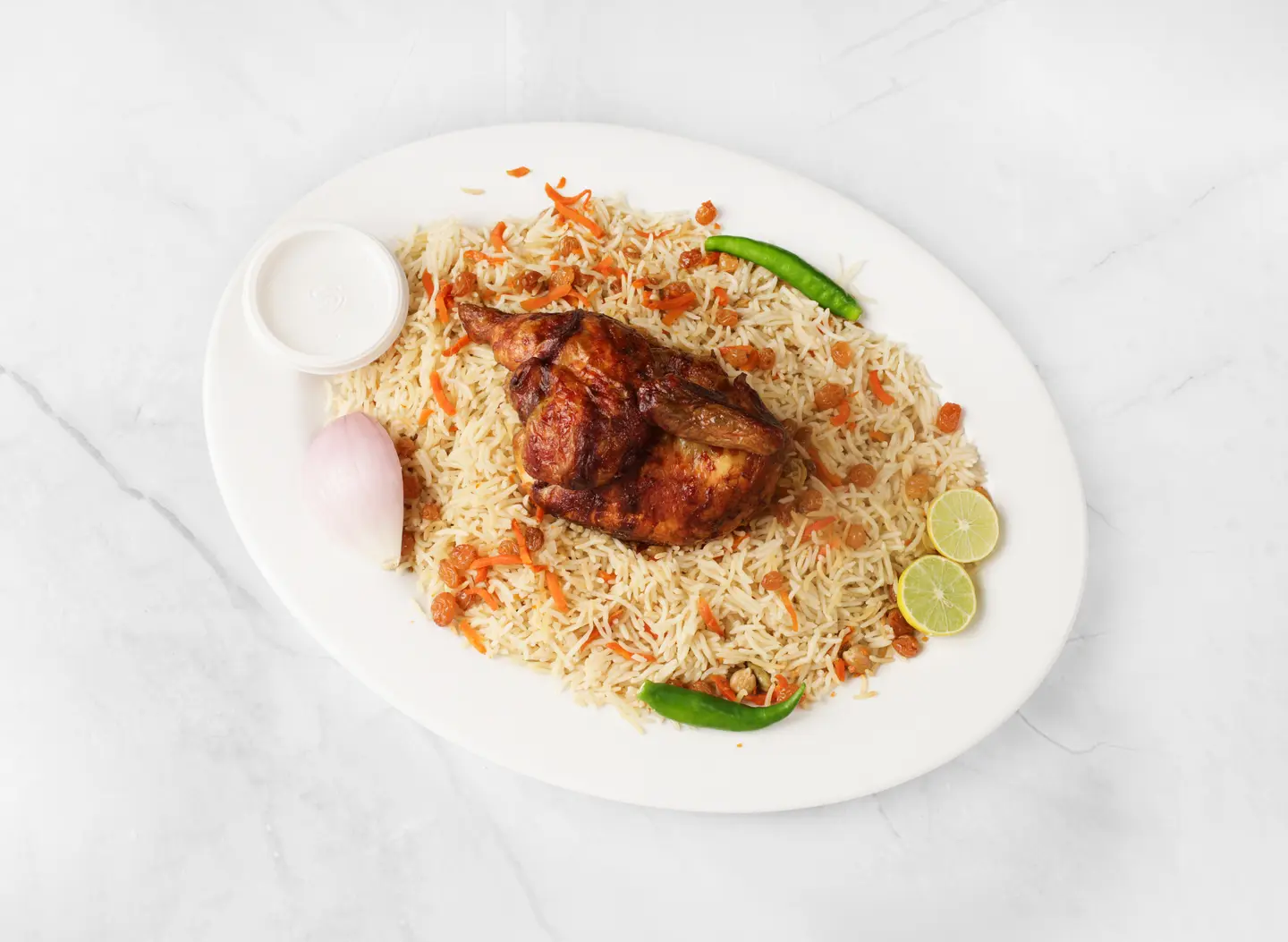 دجاج فرن مع ارز - نص حبة دجاج