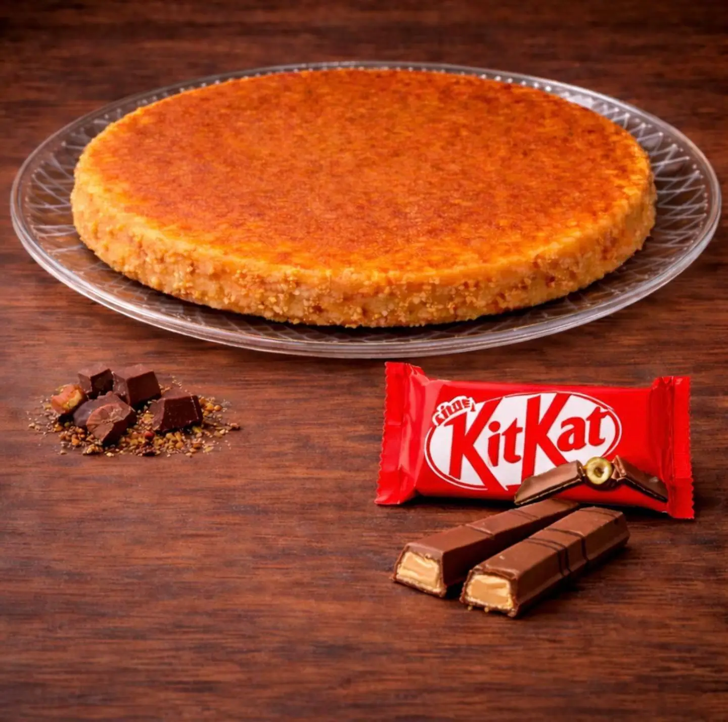 Oriental Kunafa With Fresh Cream And Kit Kat Chocolate - Oriental Kunafa With Fresh Cream And Kit Kat Chocolate