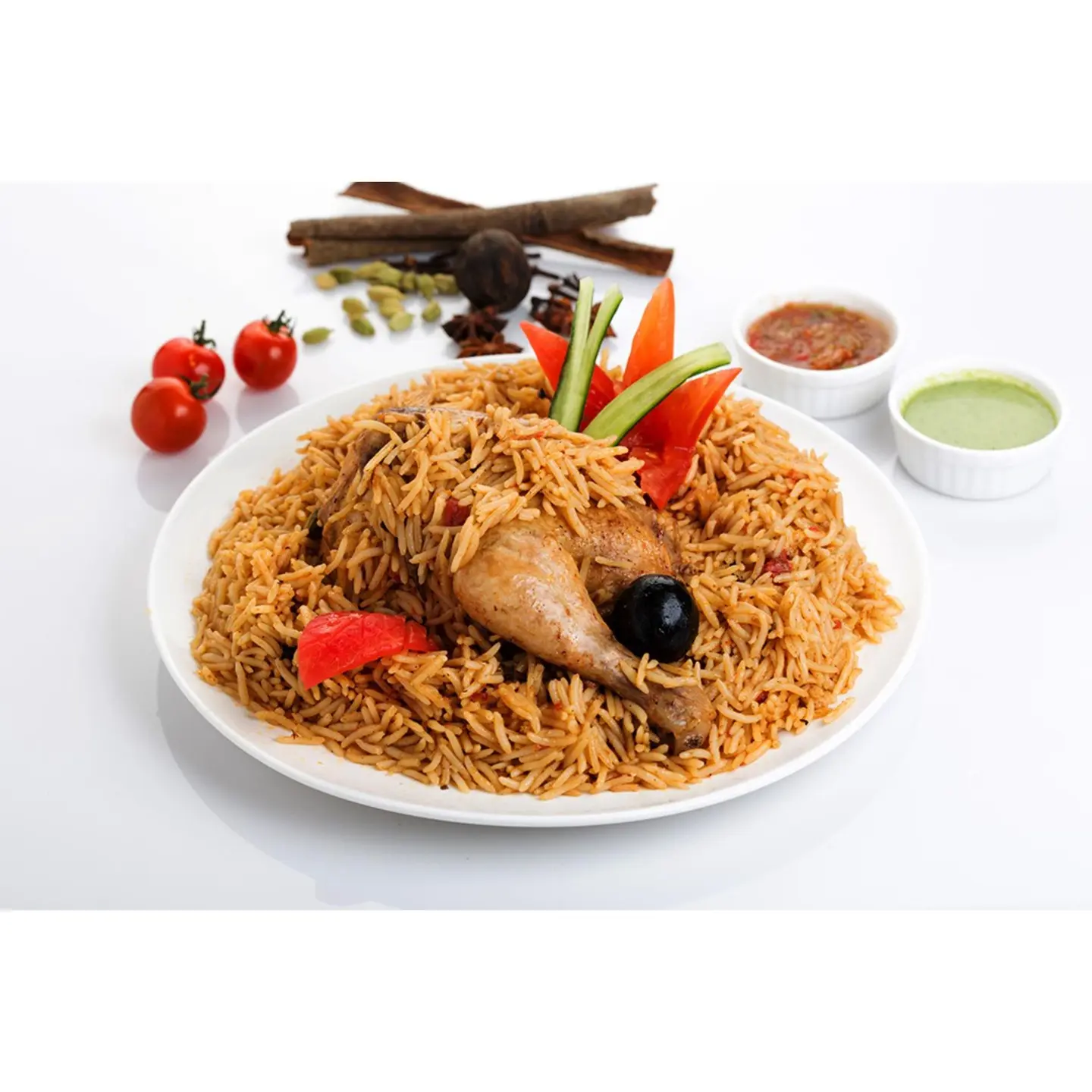 دجاج مضغوط مع الأرز - نصف حبة