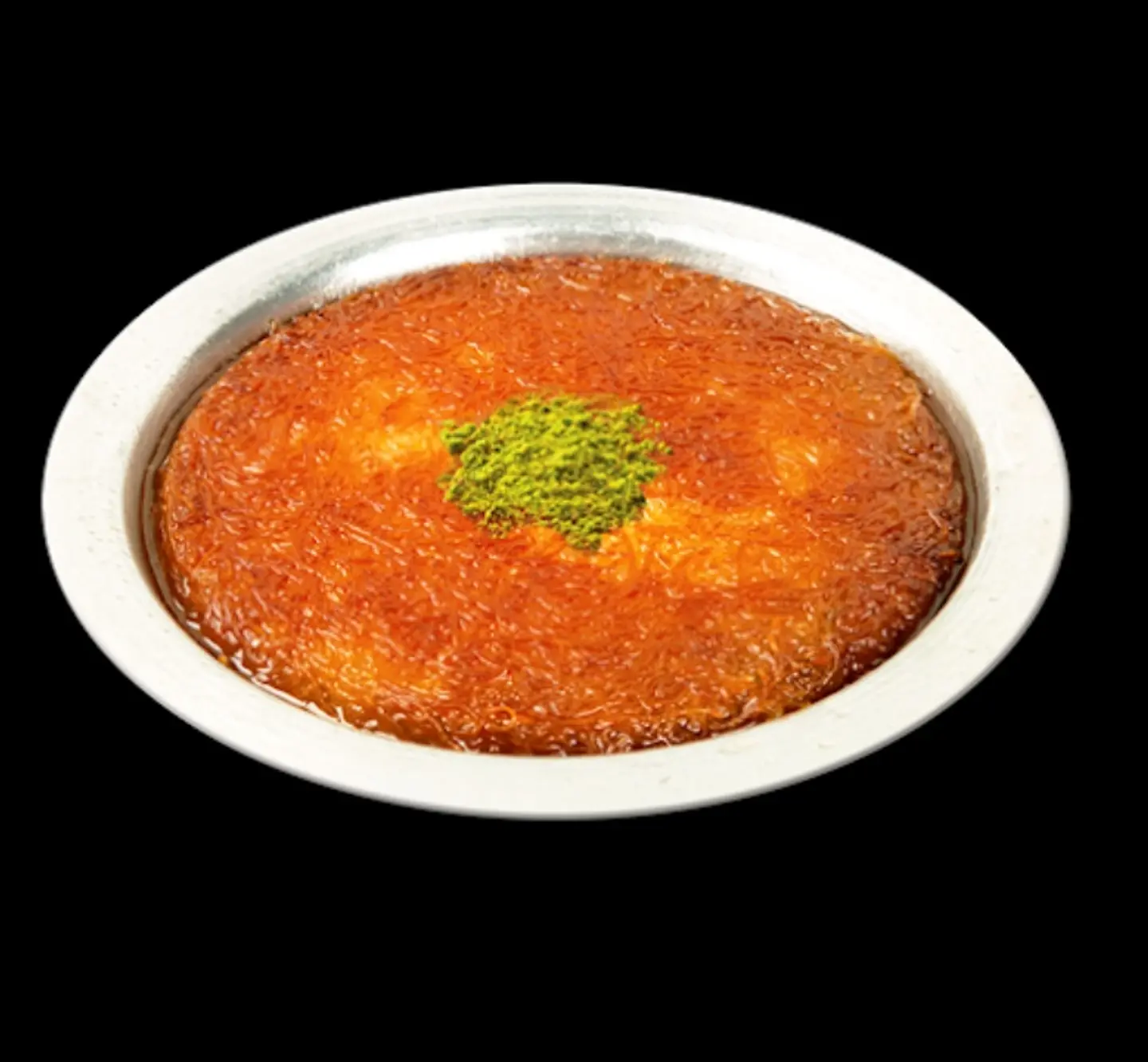 كنافة قشطة - صحن قصدير