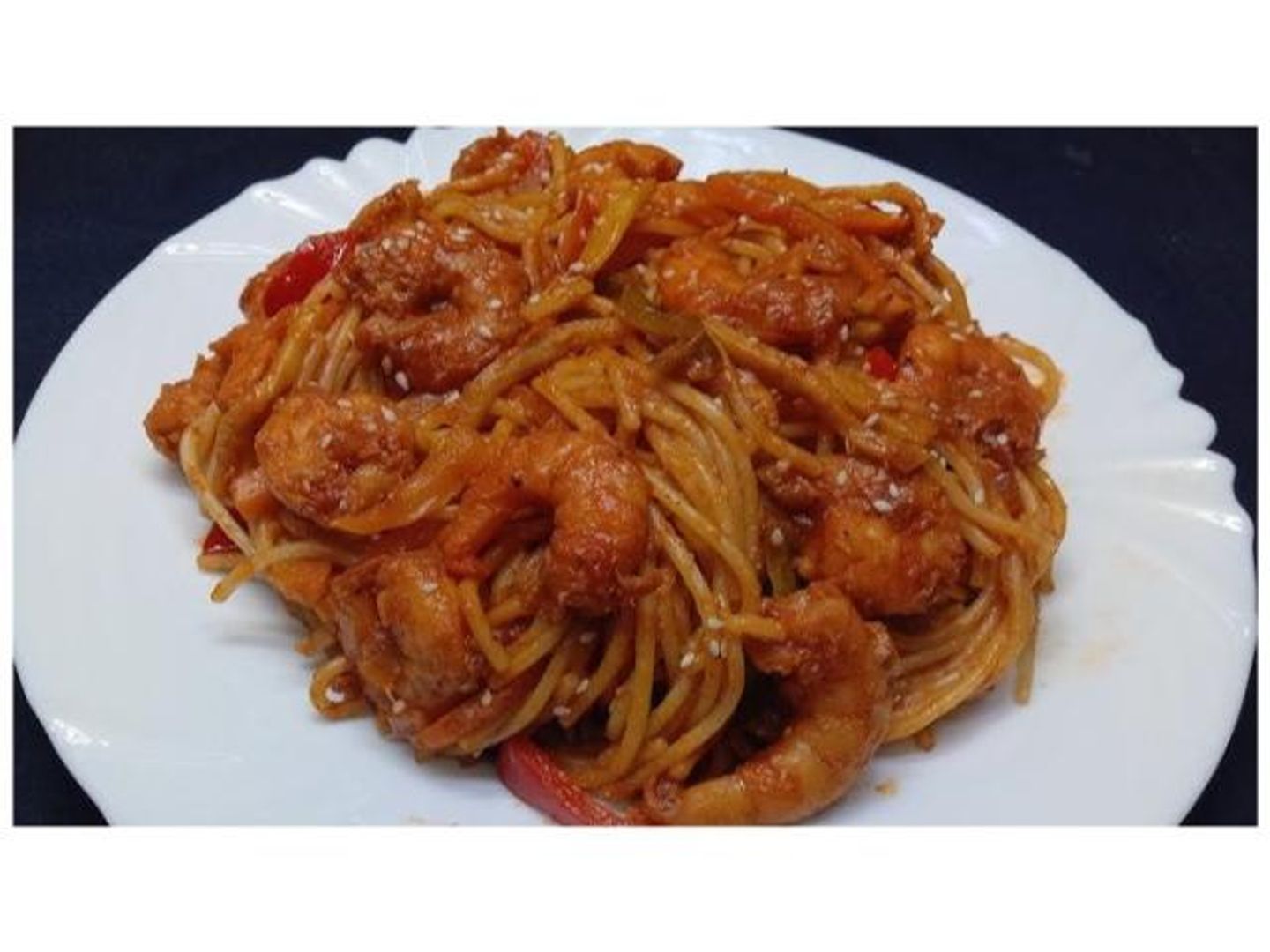 Sweet And Spicy Shrimp Spaghetti - Small