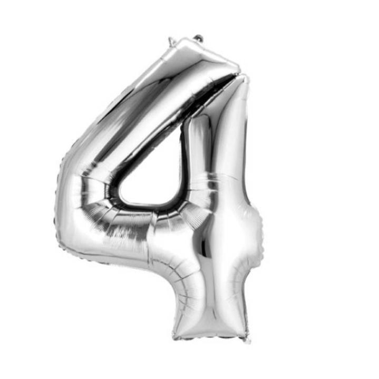 بالون بالرقم 4 - فضي