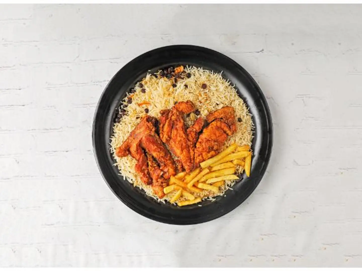 Fried Chicken With Rice - Half A Chicken