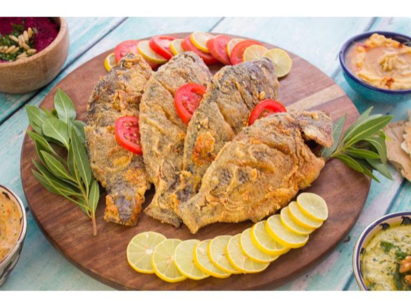 وجبة بلطي مقلي - رز