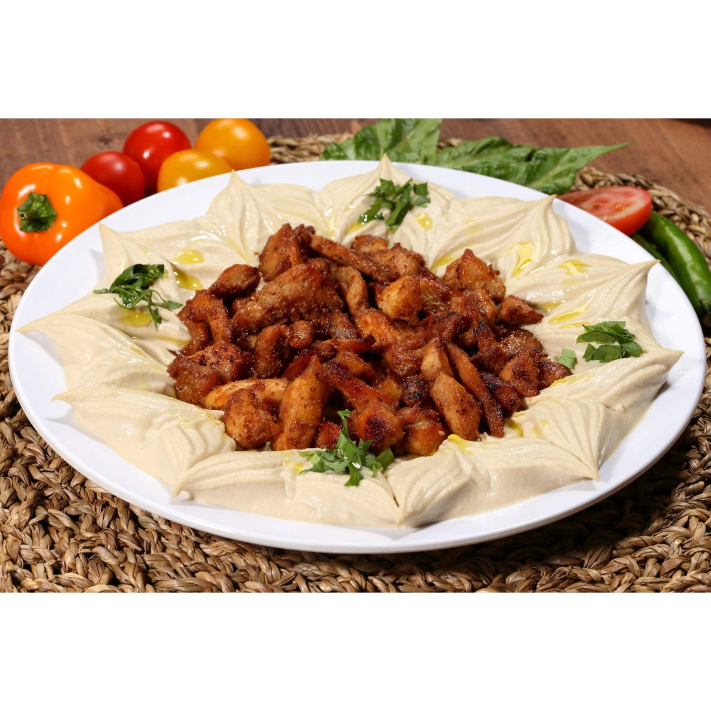 دجاج بالحمص - صاج