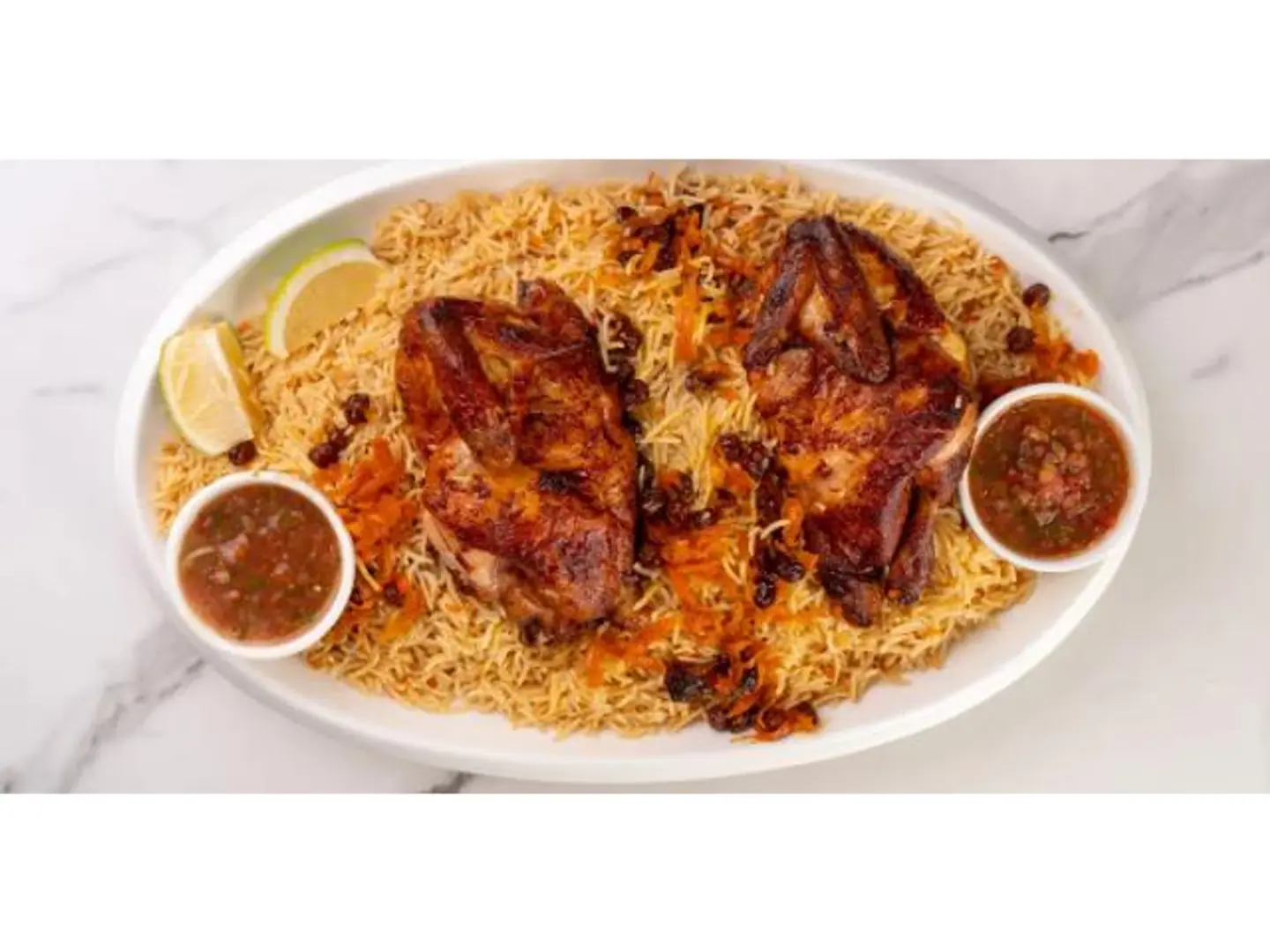 Chicken Rice With Chickpeas - Half A Chicken