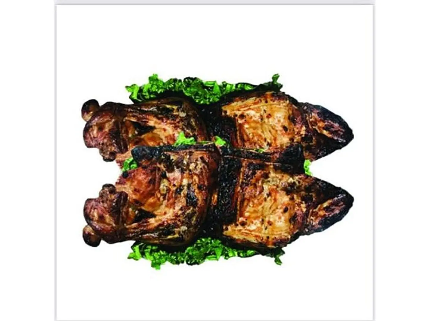 دجاج على الفحم - نص حبة دجاج سادة