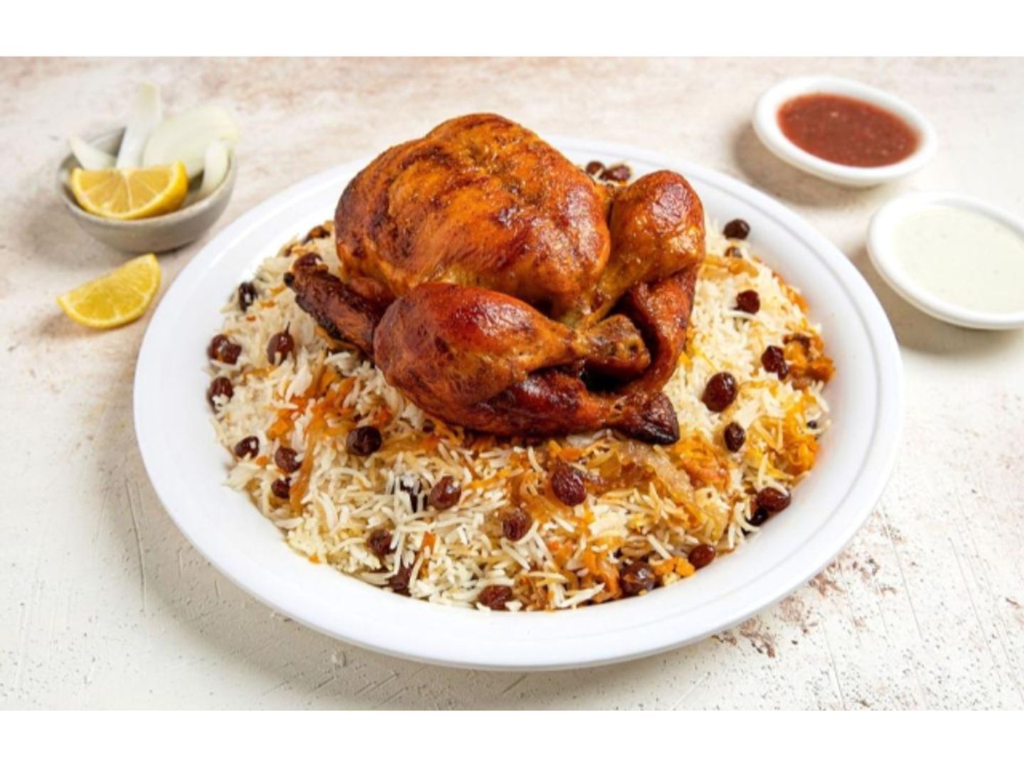 Grilled Chicken With Rice - Half A Chicken